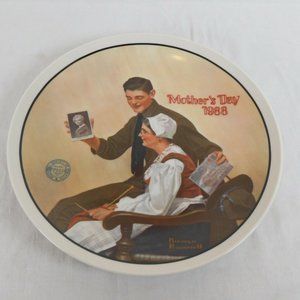 Norman Rockwell Collector Plate Knowles Mother's Day 1988 “My Mother” COA